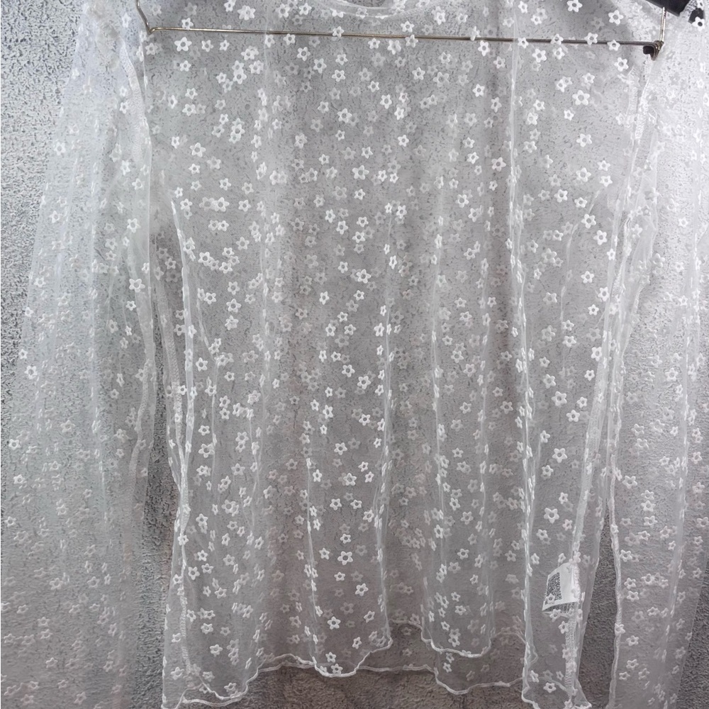 Elegant White Floral Lace Blouse